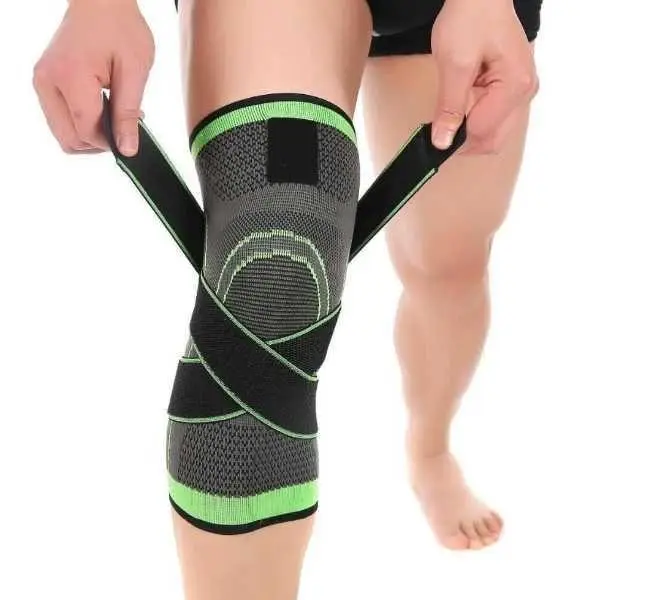 Бандаж коленного сустава наколенник Knee Support Copper фиксатор для колена, цвет черно-зеленый (8727922994) - Фото 4 Бандаж коленного сустава наколенник Knee Support Copper фиксатор для колена, цвет черно-зеленый (8727922994) - изображение 4