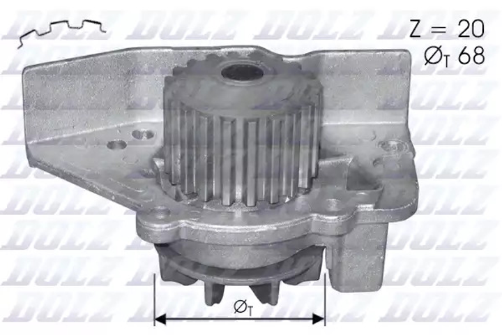 Помпа, водяной насос LANCIA ZETA, FIAT ULYSSE, DOLZ (C118) - изображение 1