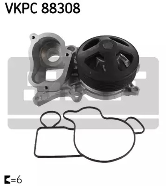 Помпа, водяной насос BMW 4, SKF (VKPC88308) - изображение 1