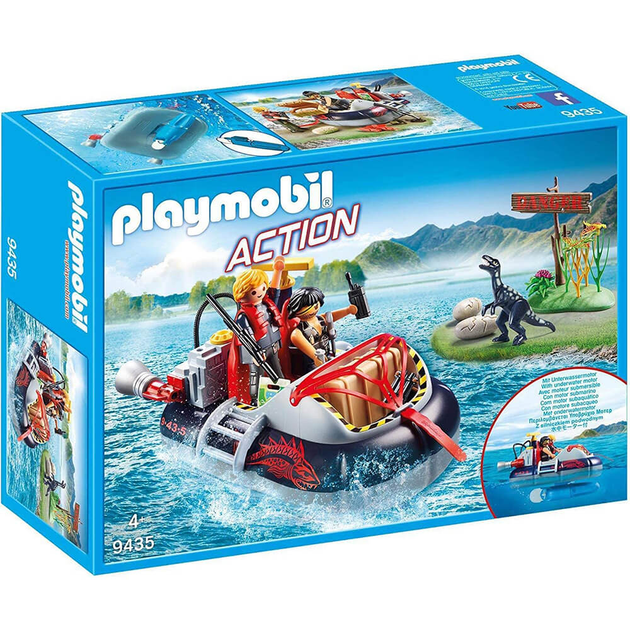 Ігровий набір із фігурками Playmobil Dinos Dinos Hovercraft with Underwater Motor (4008789094353) - зображення 1