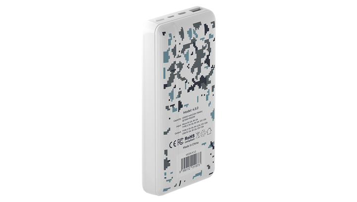 Портативний Акумулятор Power Bank Mibrand 4.5.0 Snow Leopard Light Grey 20000 mAh 20 W - зображення 4