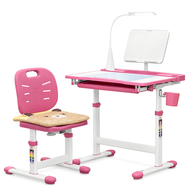 Комплект Evo-kids стул + стол + полка + лампа (Evo-17 PN Ergo) - изображение 1
