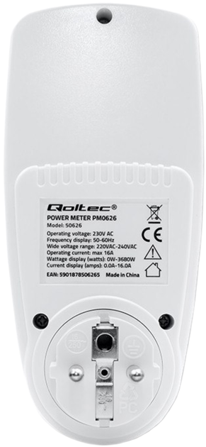 Лічильник електроенергії Qoltec PM0626 (5901878506265) - зображення 4