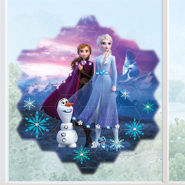 Zestaw kreatywny Make It Real Mosaic Window Sticker Disney Frozen 41 szt (0695929042738) - obraz 2