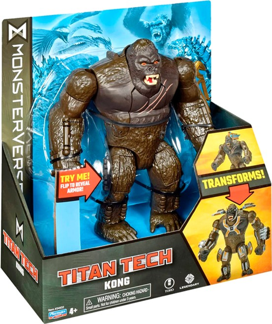 Figurka Playmates Toys Godzilla & Kong Titan Tech King Kong 20 cm (0043377349327) - obraz 2