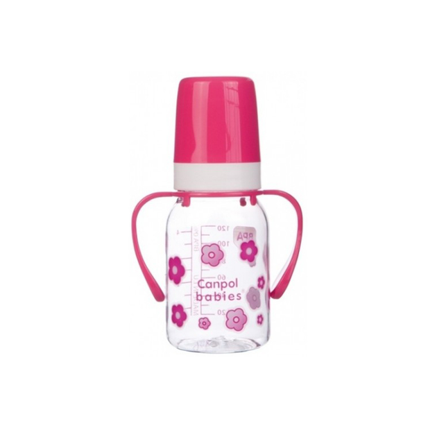 Пляшка 120 мл (BPA FREE) з ручкою Canpol babies 11/821 Рожевий 5903407118215_3 - Фото 1 Пляшка 120 мл (BPA FREE) з ручкою Canpol babies 11/821 Рожевий 5903407118215_3 - изображение 1