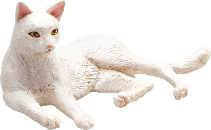 Figurka Mojo Farm Life Cat Lying White 3.5 cm (5031923873681) - obraz 1