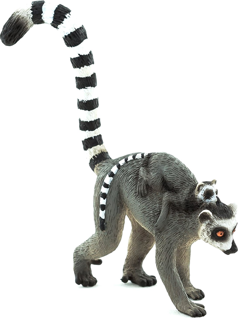 Figurka Mojo Wildlife Ringtail Lemur with Baby 7.5 cm (5031923872370) - obraz 1