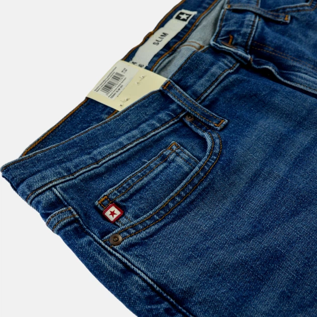 Jeansy slim fit męskie Big Star Terry Slim-551 W28-L32 Ciemnoniebieskie (5900714675806) - obraz 3
