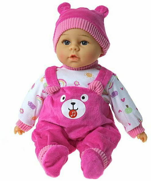 Lalka bobas Adar In a Pink Jumpsuit with a H Śpiewa i mówi po polsku 35 cm (5901271589926) - obraz 3
