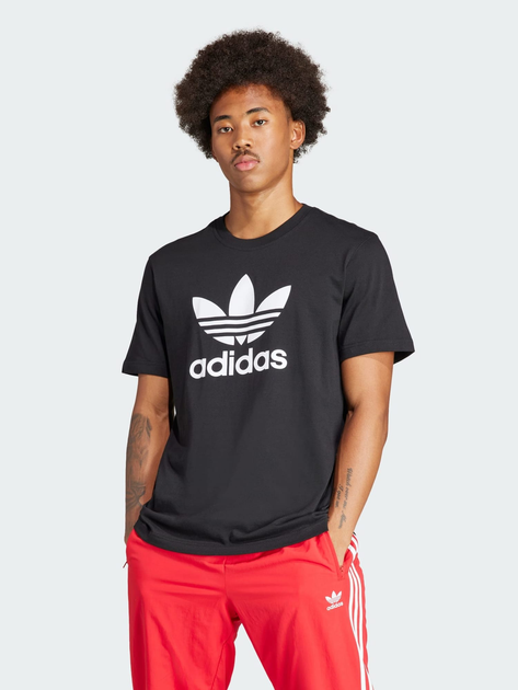 Акція на Футболка бавовняна чоловіча Adidas Originals Trefoil T-Shirt IU2364 2XL Чорна від Rozetka