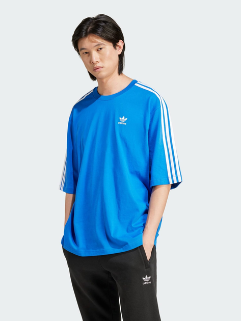 Акція на Футболка бавовняна чоловіча Adidas Originals Oversize Tee IZ2481 XL Синя від Rozetka