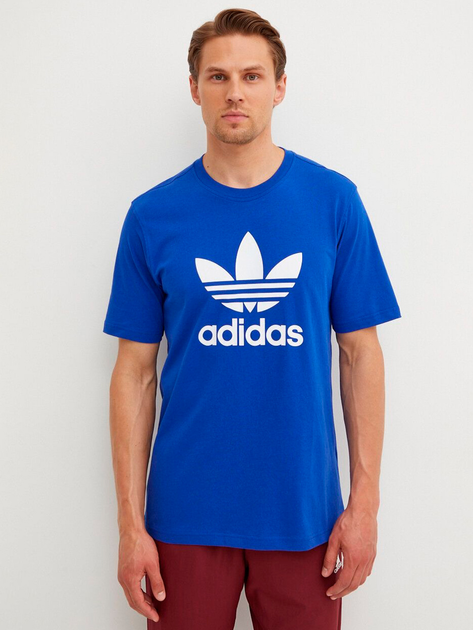 Акція на Футболка бавовняна чоловіча Adidas Originals Trefoil T-Shirt IZ3058 XL Синя від Rozetka