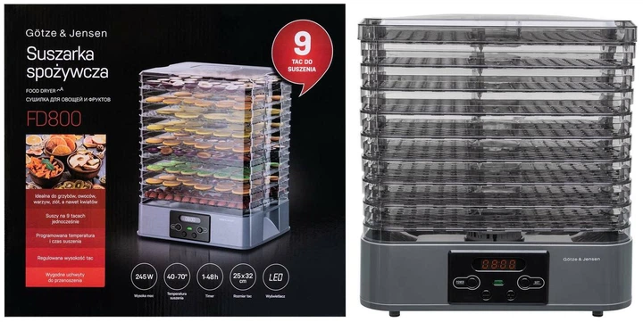 Сушарка для фруктів Gotze & Jensen FD800 - изображение 5
