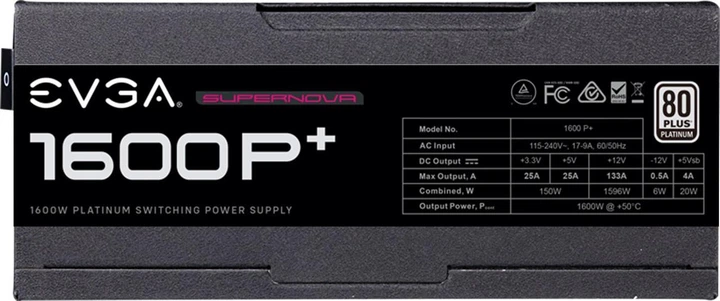 Блок живлення Evga SuperNOVA P+ 1600W (220-PP-1600-X2) - Фото 5 Блок живлення Evga SuperNOVA P+ 1600W (220-PP-1600-X2) - зображення 5