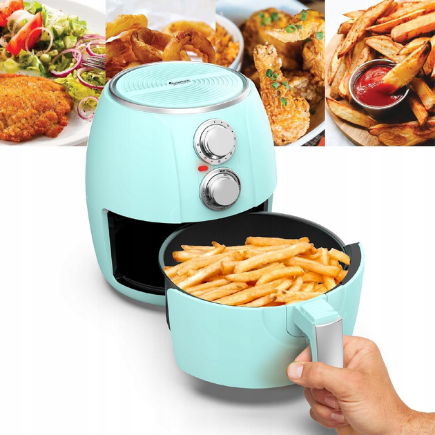 Мультипіч (аерофритюрниця) TurboTronic 3L 1200W Turquoise - зображення 8