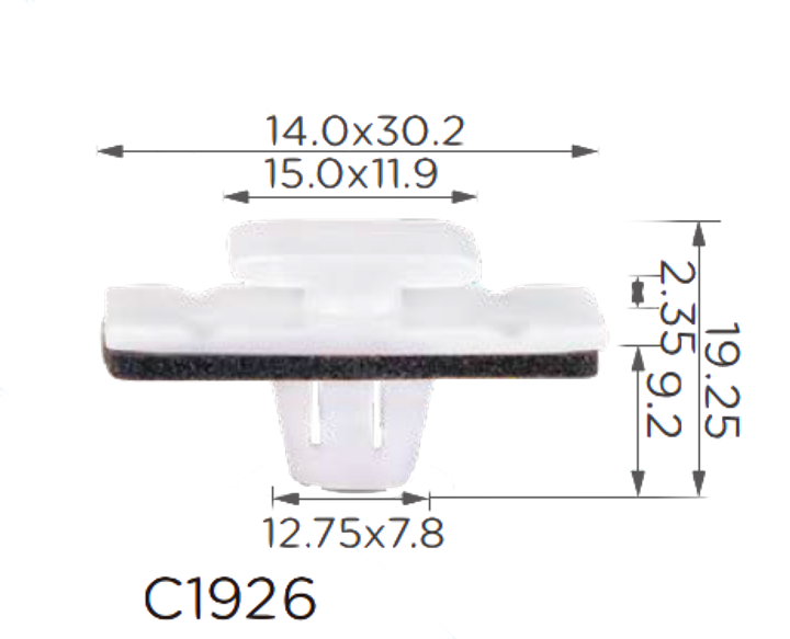 Крепление молдингов Honda (75315TP6A01, 75315-TP6-A01) - изображение 1