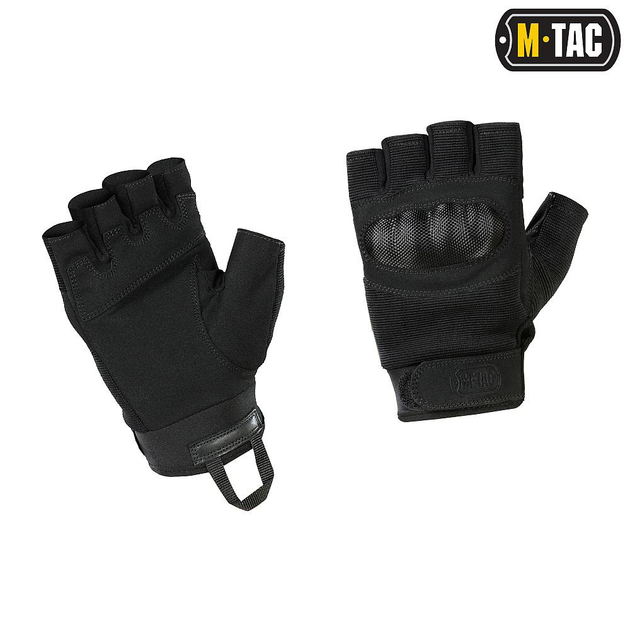 Тактические M-Tac перчатки беспалые Assault Tactical Mk.3 Black черные XL - изображение 1