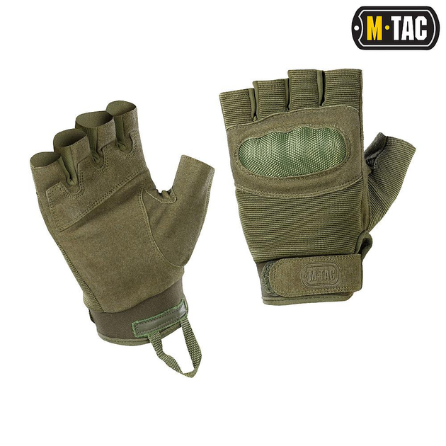 Тактичні M-Tac рукавички безпалі Assault Tactical Mk.3 Olive олива M - зображення 1
