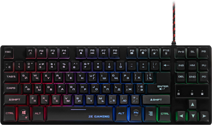 Клавиатура 2E Gaming KG290 Проводная с подсветкой Черная УКР (2E ...