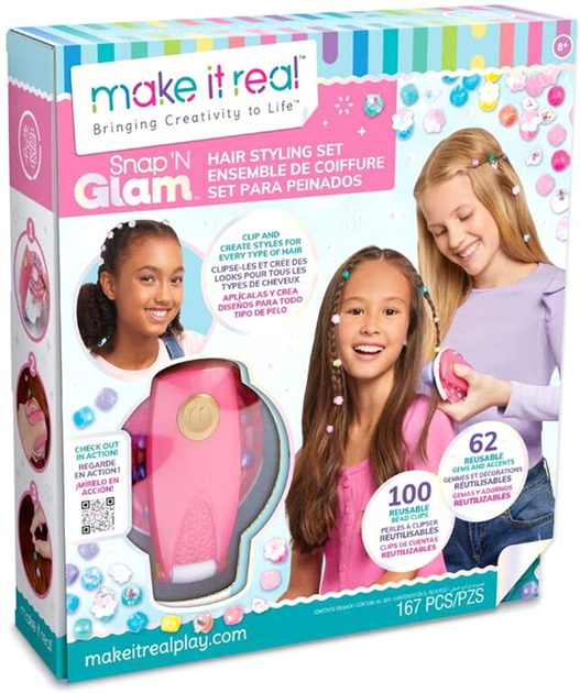 Набор для плетения волос Make It Real Snap n' Glam Hair Styling Set ...