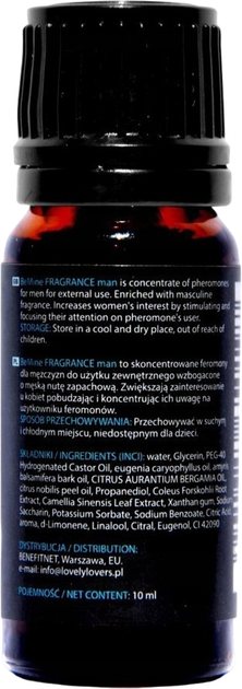 Perfumy z feromonami męskie Lovely Lovers BeMine Fragrance Man 10 ml (5901687650197) - obraz 2