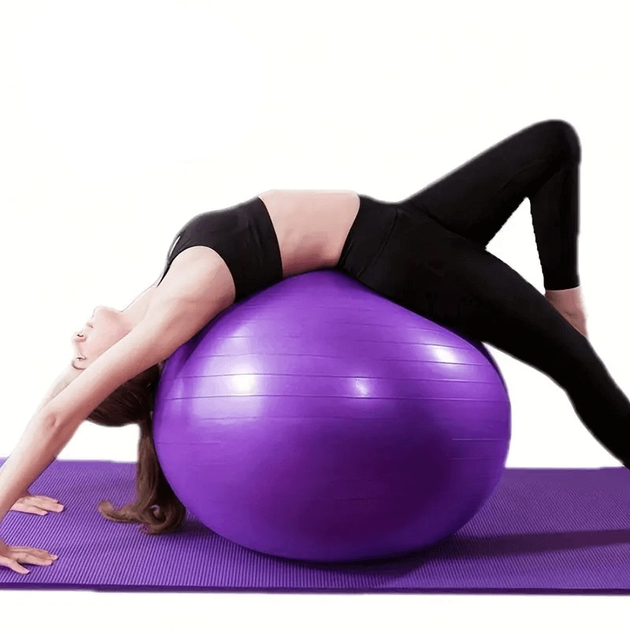 М'яч для фітнеса EasyFit, Діаметр 85 см, Максимальне навантаження 120 кг, ПВХ, Фіолетовий - изображение 5