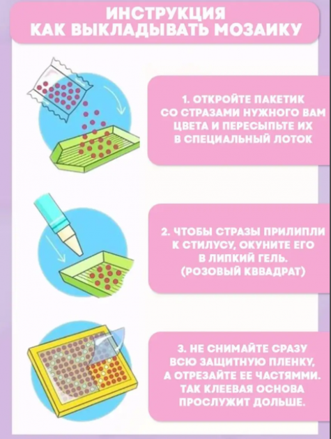 Алмазная мозаика картина по номерам с рамкой для детей