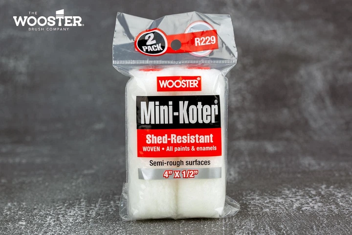 Комплект мініваликів Wooster Shed-Resistant Mini-Koter / ткані 10 см (4”) ворс 13 мм (1/1”) 2 шт (R229-4) - зображення 5