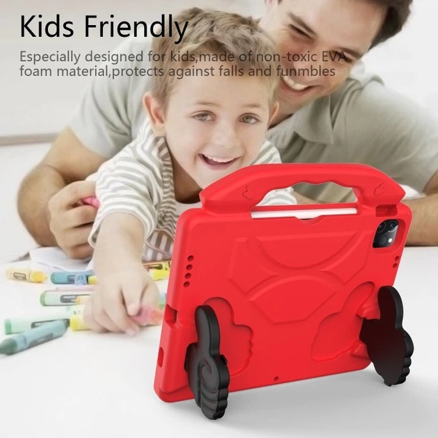 Чехол STR EVA детский с ручками подставками для Apple iPad 10 (2022) 10.9" экран Red - изображение 6