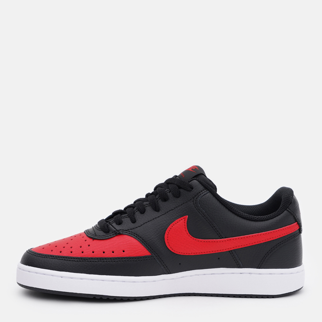 Sneakersy męskie skórzane Nike Court Vision Lo DV6488-001 44 (10US) Czarny/Czerwony (196149051185) - obraz 3