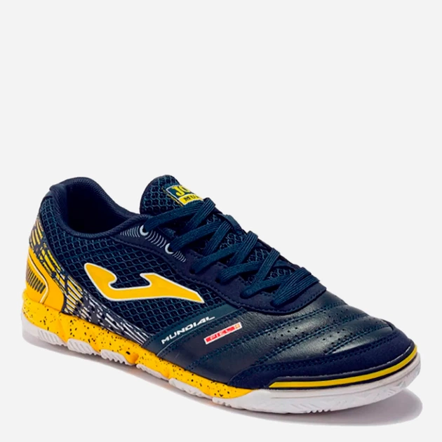 Мужские футзалки Joma Mundial 2303 MUNS2303IN 45 (11.5US) 30 см Темно-сине-желтые (8445757067432) - Фото 2 Мужские футзалки Joma Mundial 2303 MUNS2303IN 45 (11.5US) 30 см Темно-сине-желтые (8445757067432) - изображение 2