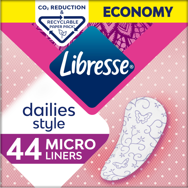 Прокладки гігієнічні щоденні Libresse Micro Маленькі 44 шт (7322540510591) - зображення 1
