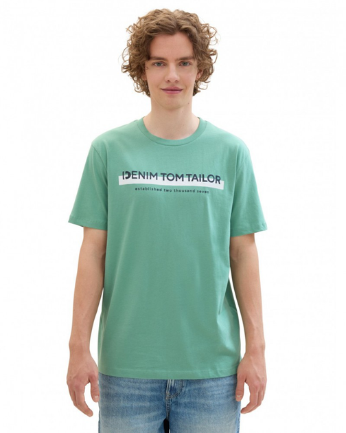 Футболка Tom Tailor T-shirt Men's DENIM L Бірюзовий 1037653ХХ13537 - Фото 1 Футболка Tom Tailor T-shirt Men's DENIM L Бірюзовий 1037653ХХ13537 - изображение 1