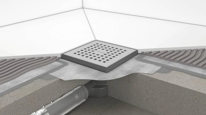 Точковий злив hansgrohe RainDrain Point 56249670 з решіткою та монтажним комплектом - зображення 2