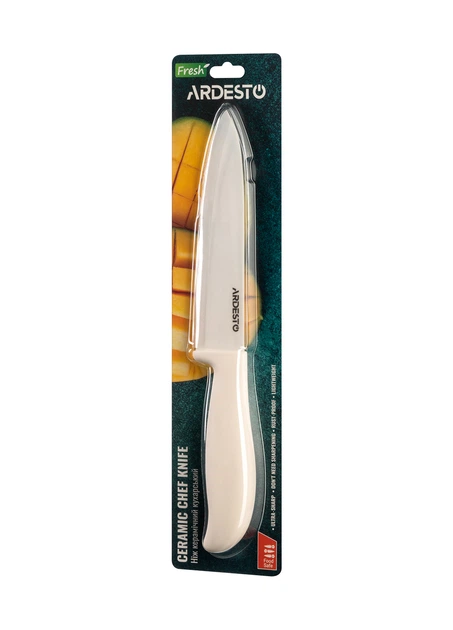 Ніж керамічний кухарський 15 см ARDESTO Fresh White AR2127CW - Фото 4 Ніж керамічний кухарський 15 см ARDESTO Fresh White AR2127CW - зображення 4