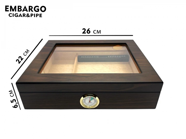 Х'юмідор для 15-20 сигар Walnut Matte - Фото 6 Х'юмідор для 15-20 сигар Walnut Matte - изображение 6