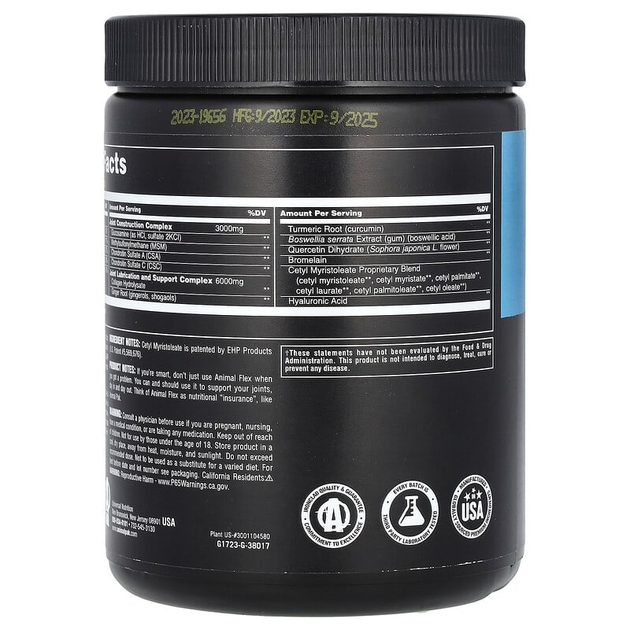 Universal Nutrition, Animal Flex, порошок для поддержки суставов, со вкусом апельсина, 399 г (UNN-03281) - изображение 3