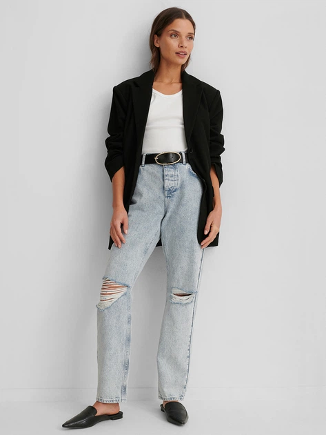 Джинсы Regular Fit женские NA-KD 1018-006805-0047 32 Голубые (7325943198724) - Фото 3 Джинсы Regular Fit женские NA-KD 1018-006805-0047 32 Голубые (7325943198724) - изображение 3