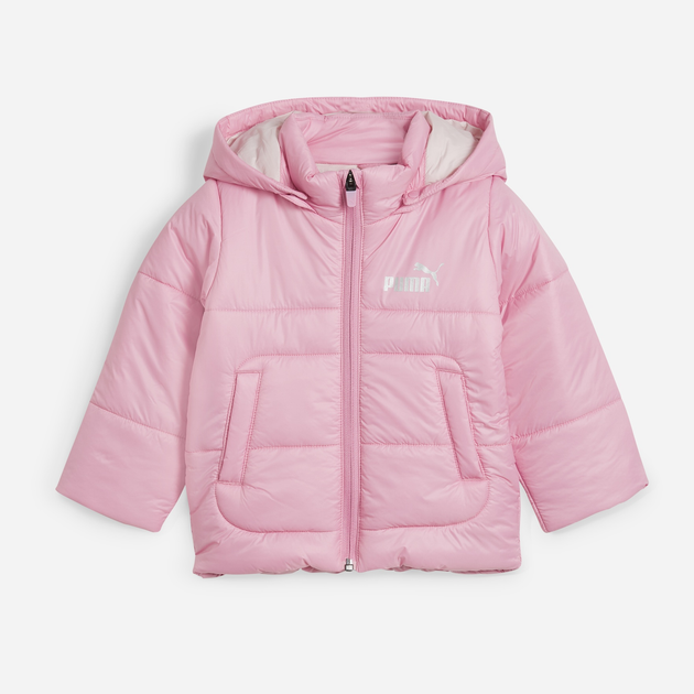 Акція на Дитяча демісезонна стьобана куртка для дівчинки Puma Minicats Hooded Padded Jacket 67597148 104 см Mauved Out від Rozetka