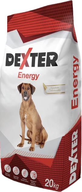 Sucha karma Dexter Energy dla psów aktywnych 20 kg (8436557740441) - obraz 1