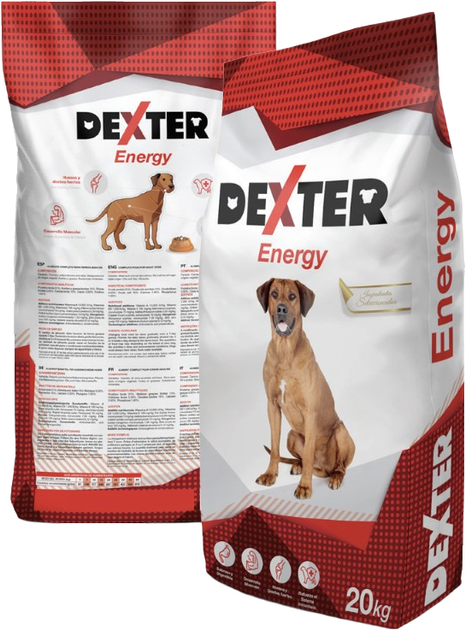 Sucha karma Dexter Energy dla psów aktywnych 20 kg (8436557740441) - obraz 2