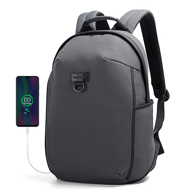 Рюкзак антизлодій Tigernu T-B3936 з відсіком для ноутбука 15,6" та USB 18л Dark Grey (16223) - зображення 3