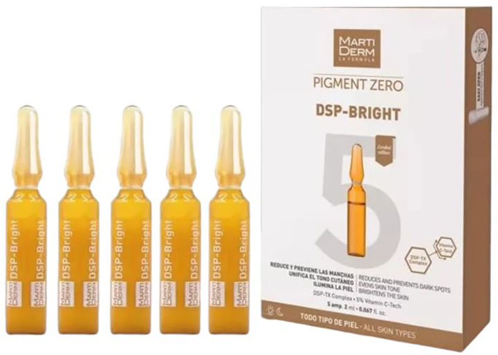 Сироватка для обличчя в ампулах Martiderm Pigment Zero DSP-Bright 5 х 2 мл (8437015942568) - зображення 1