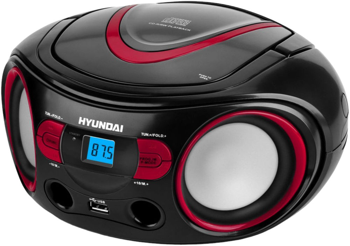 Radio Hyundai TRC 533 AU3BR Czarny/Czerwony (TRC533AU3BR) - obraz 3