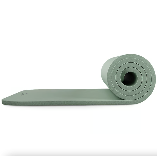 Коврик для йоги и фитнеса Hop-Sport HS-NB015GM NBR 1 5 см оливковый 190x60 см гимнастический каремат - изображение 15