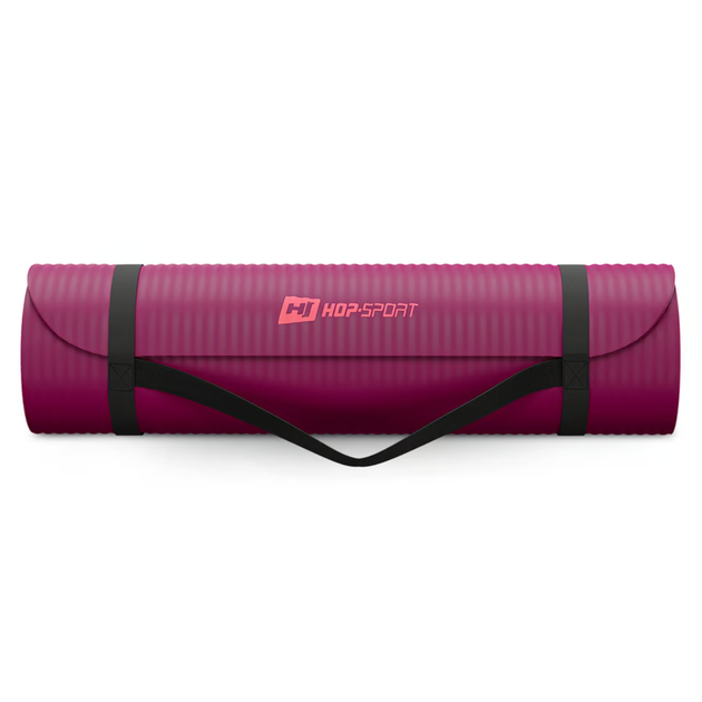 Коврик для йоги Hop-Sport HS-NB015GM NBR 1,5см ягодный - Фото 4 Коврик для йоги Hop-Sport HS-NB015GM NBR 1,5см ягодный - изображение 4