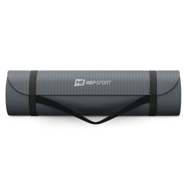 Коврик для йоги Hop-Sport HS-NB010GM NBR 1см графитовый - Фото 3 Коврик для йоги Hop-Sport HS-NB010GM NBR 1см графитовый - изображение 3