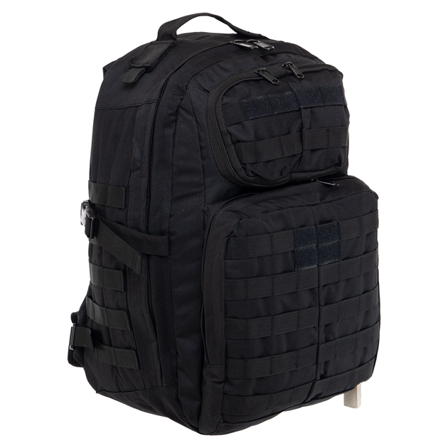 Рюкзак тактичний триденний штурмовий Military Rangers Pro Ultra (нейлон 600D, р-р 48x32x18см, 28л, Чорний) - изображение 1