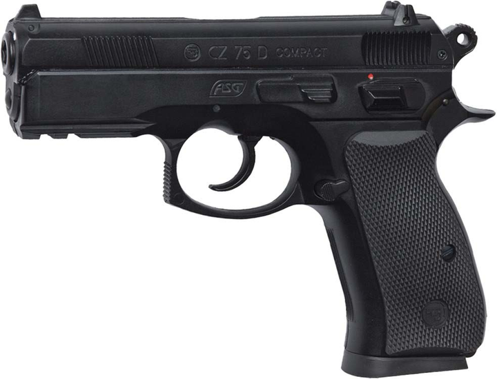 Пістолет страйкбольний ASG CZ 75D Compact Gas 6 мм (23704136) - зображення 1